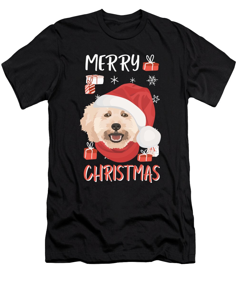 6 Poodle Merry Christmas Greenoptix T-Shirt