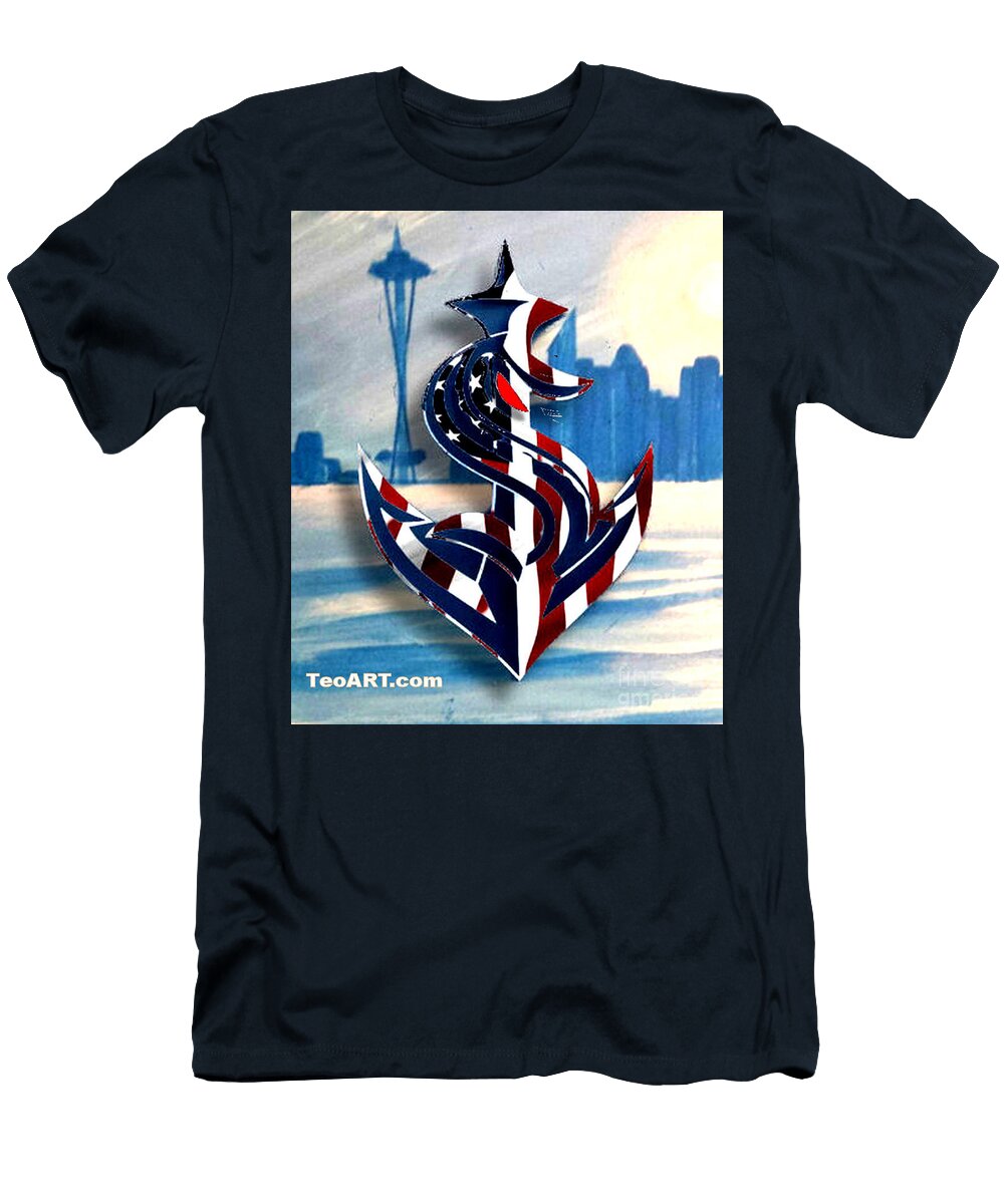 6 Seattle Kraken Anchor Art Teo Alfonso T-Shirt