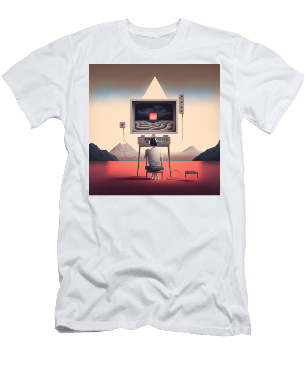 6 Surrealism Abstract Minimal Texture Streaming By Asar Studios Celestial Images T-Shirt