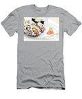 6 Sushi with Salmon Avocado Rice in Seaweed Served with Wasabi and Ginger Michal Bednarek T-Shirt
