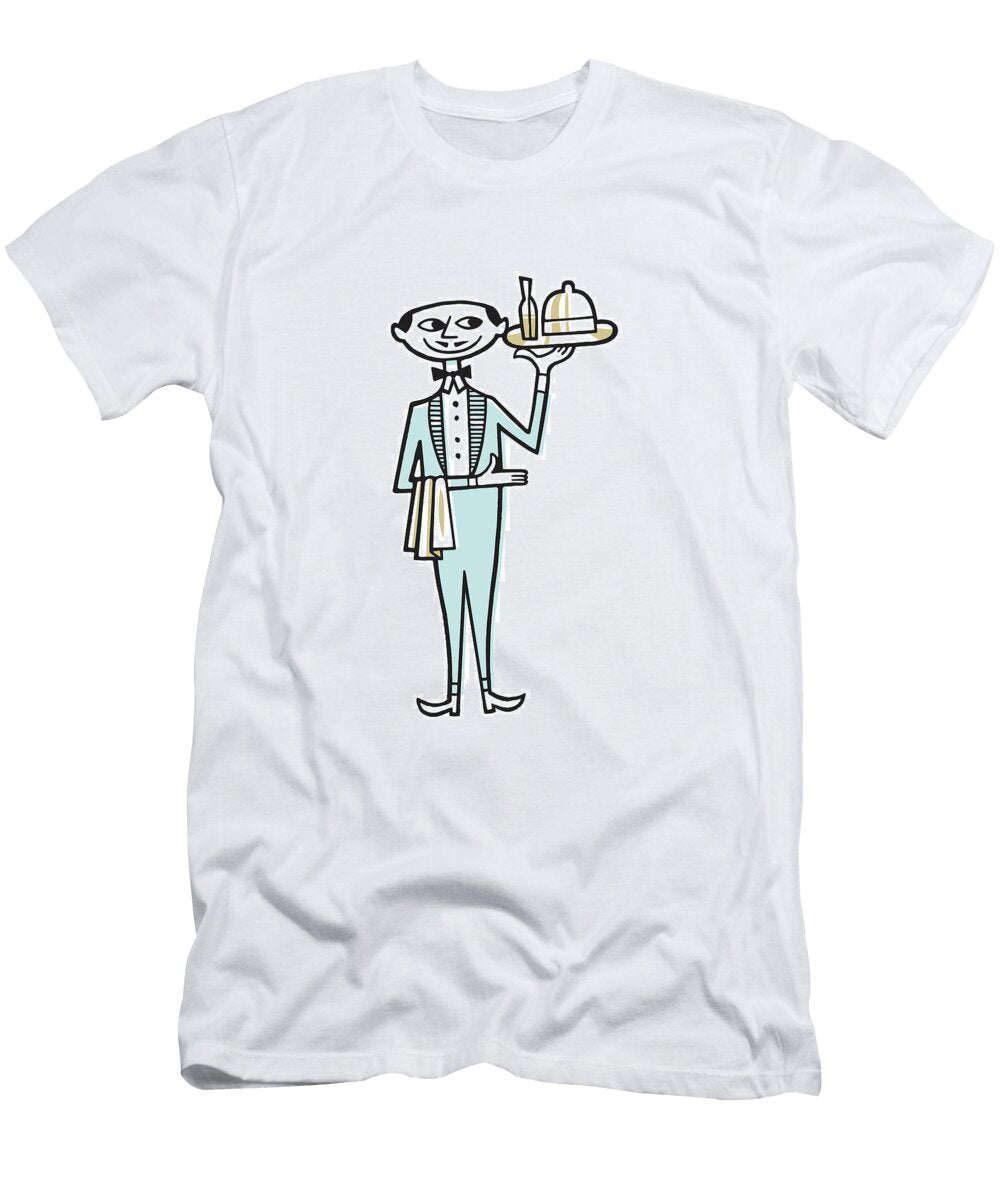 6 Waiter with Covered Dish Csa Images T-Shirt