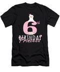 6th Birthday Princess Llama Girl Llamazing 6 Years Old Party Design Art Grabitees T-Shirt
