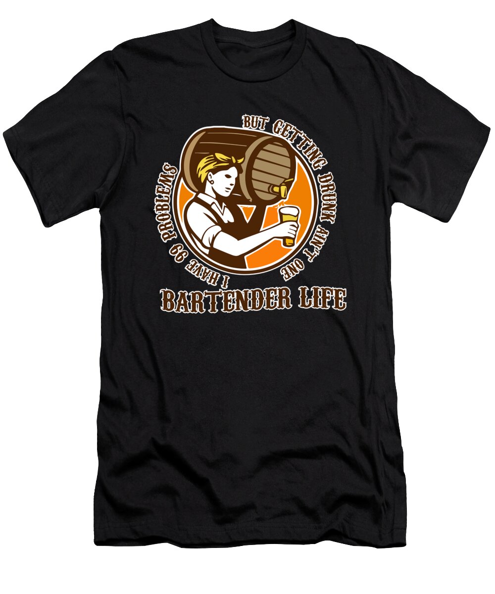 7 Bartender Barmaid Cocktail Barkeeper Bar Pub Gift Muc Designs T-Shirt