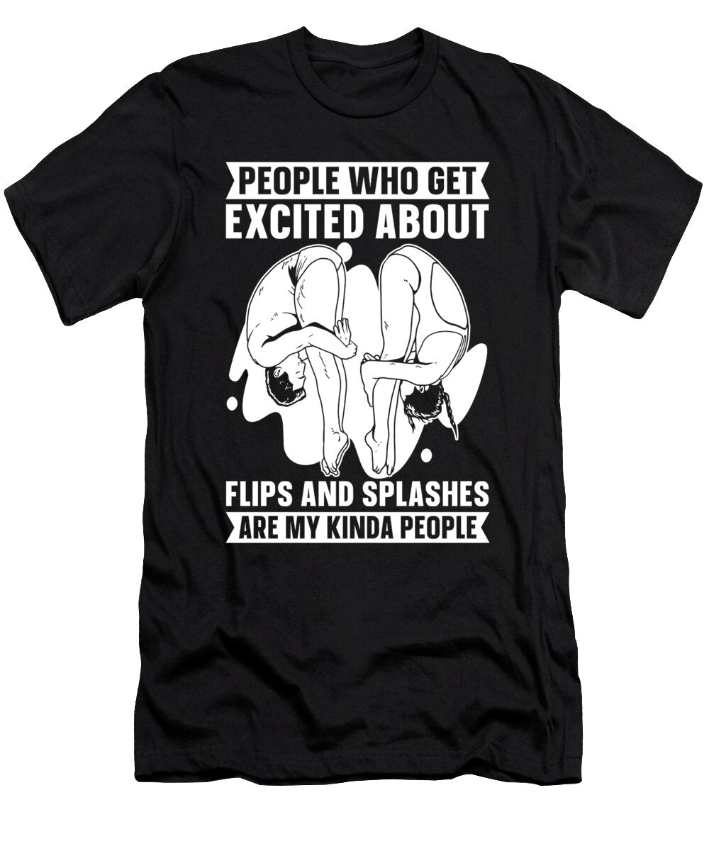 7 Funny Platform Diver Springboard Diving Crazy Squirrel T-Shirt