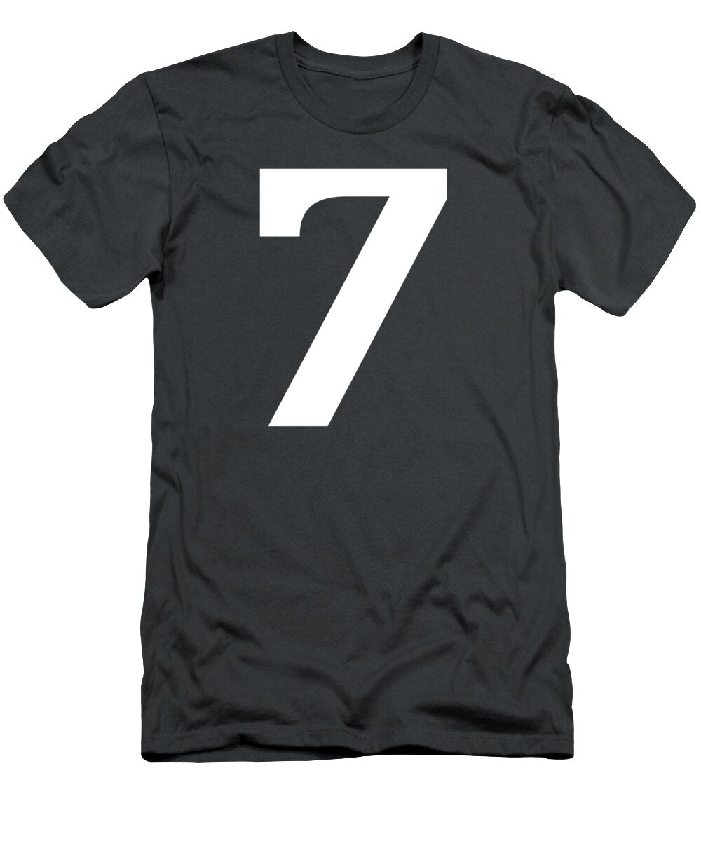 7 in White Typewriter Style Custom Home Fashions T-Shirt