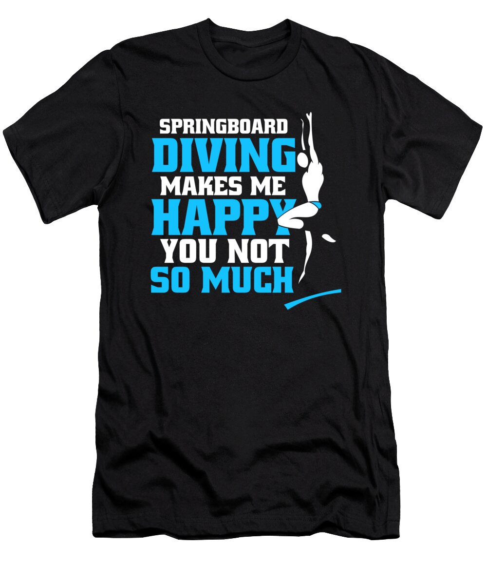 7 Platform Diver Humor Springboard Diving Crazy Squirrel T-Shirt