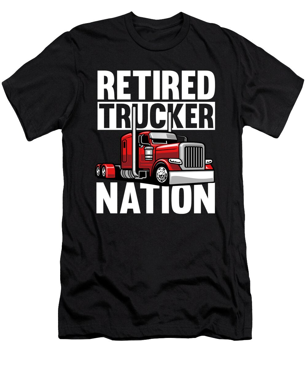 7 Truck Driver Trucking Big Rig Retired Trucker Crazy Squirrel T-Shirt