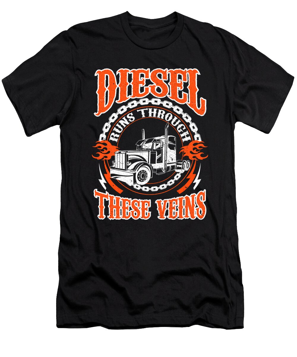 7 Truck Driver Trucking Trucker Crazy Squirrel T-Shirt
