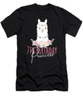 7th Birthday Princess Girl 7 Years Old Llama Lover Bday Product Art Grabitees T-Shirt