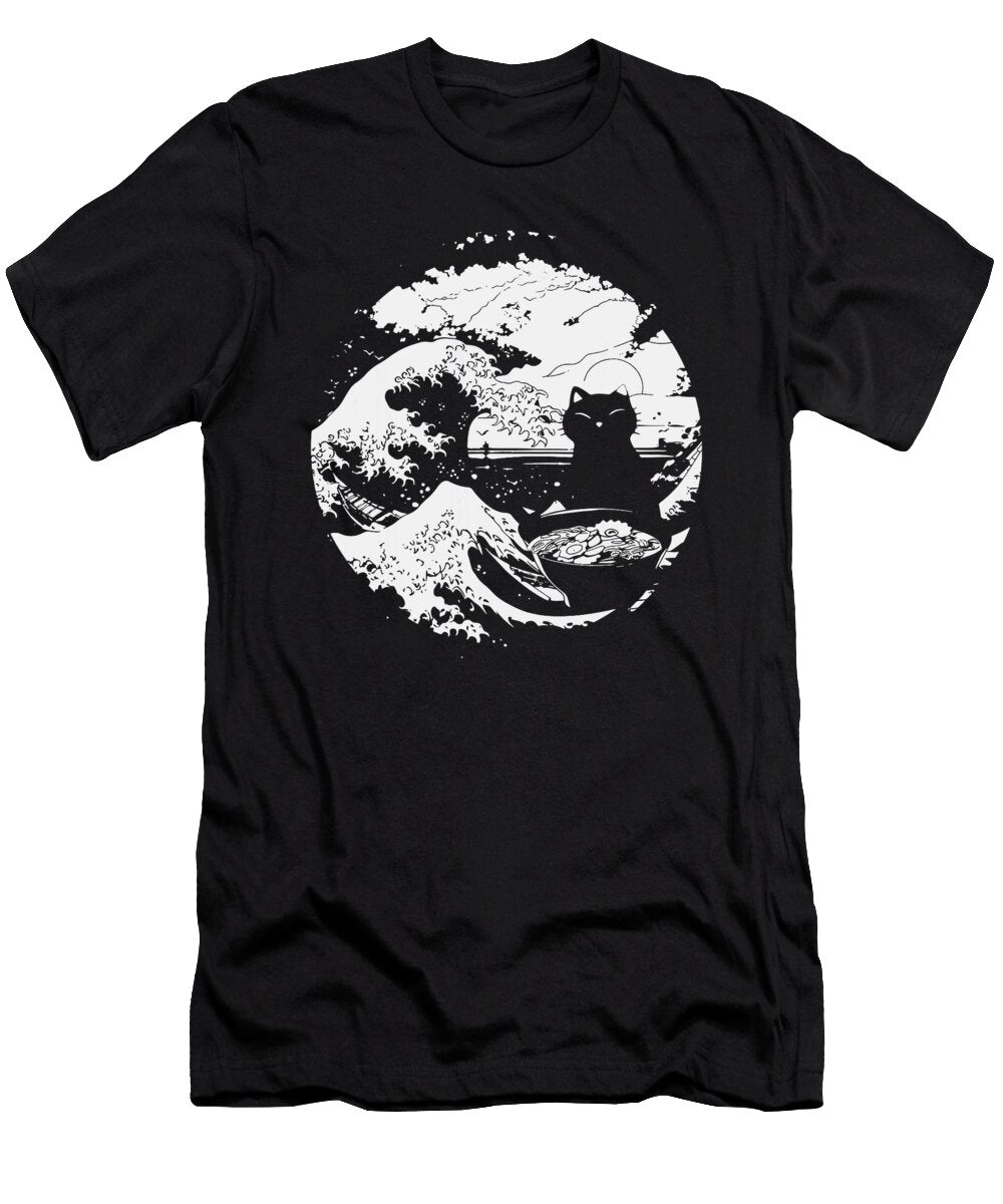 8 Anime Cat Eating Ramen Japanese Ramen Cat Japan Zyneu Gangd T-Shirt