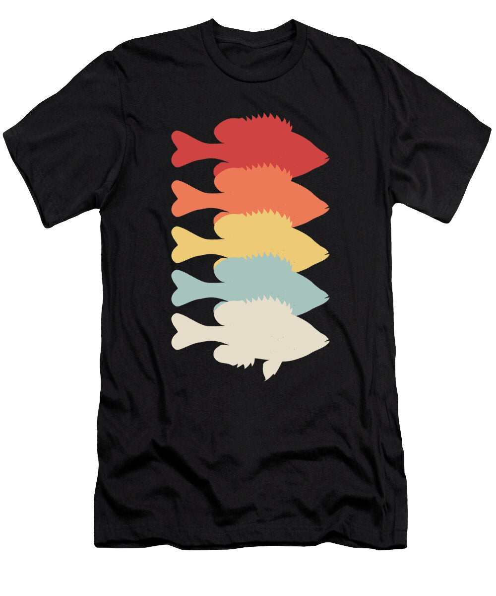 8 Bluegill Fishing Brim Retro Freshwater Fish Gift Muc Designs T-Shirt