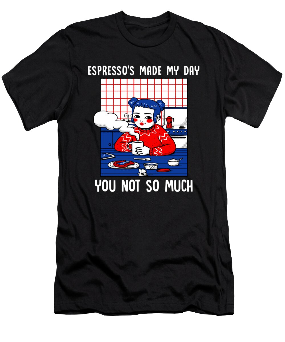 8 Coffee Espresso Beans Barista Espresso Crazy Squirrel T-Shirt