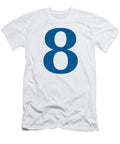 8 in Sega Blue Typewriter Style Custom Home Fashions T-Shirt