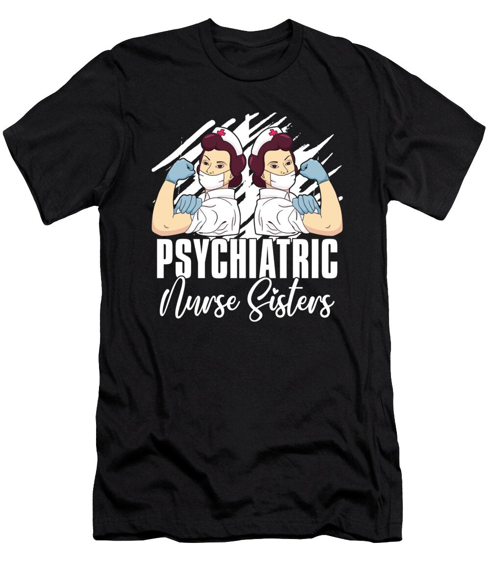 8 Nursing Caretaker Hospital Psych Nurse Crazy Squirrel T-Shirt