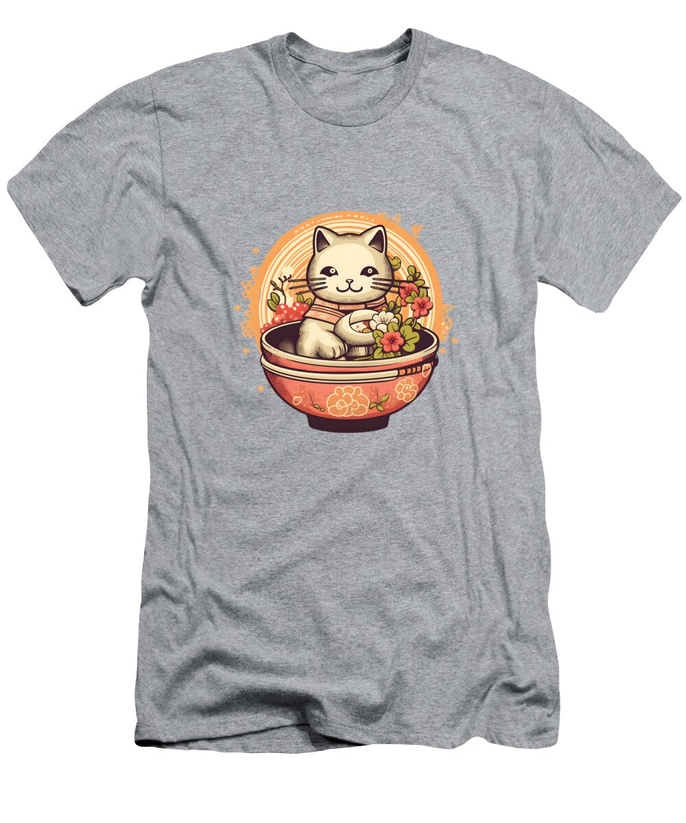 8 the Kawaii Japanese Ramen Cat Toni Q T-Shirt