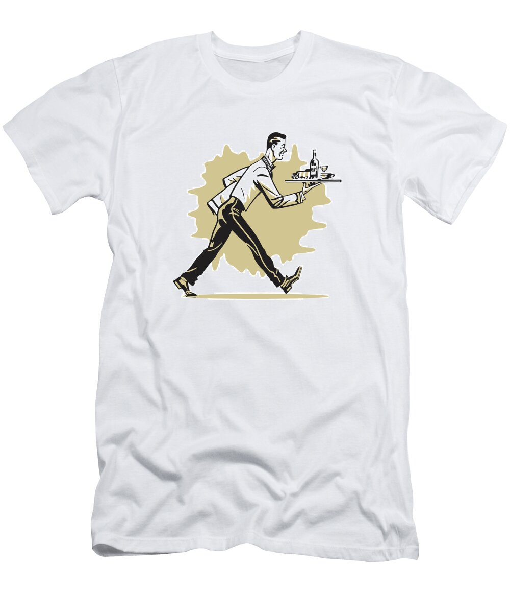 8 Waiter with Covered Dish Csa Images T-Shirt