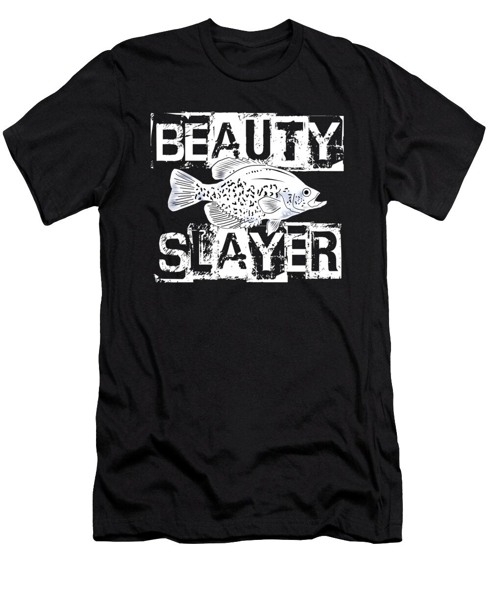 82 Funny Black Crappie Fishing Freshwater Fish Gift Muc Designs T-Shirt