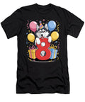 8th Birthday Boy Girl 8 Years Old Eight Siberian Sophie Eleanor T-Shirt