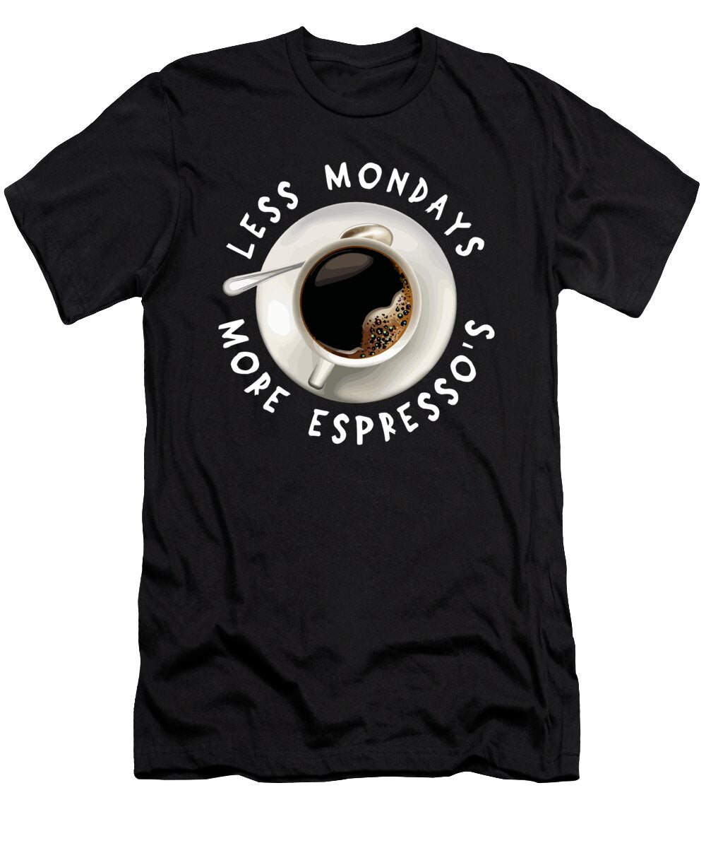 9 Coffee Espresso Beans Barista Espresso Crazy Squirrel T-Shirt