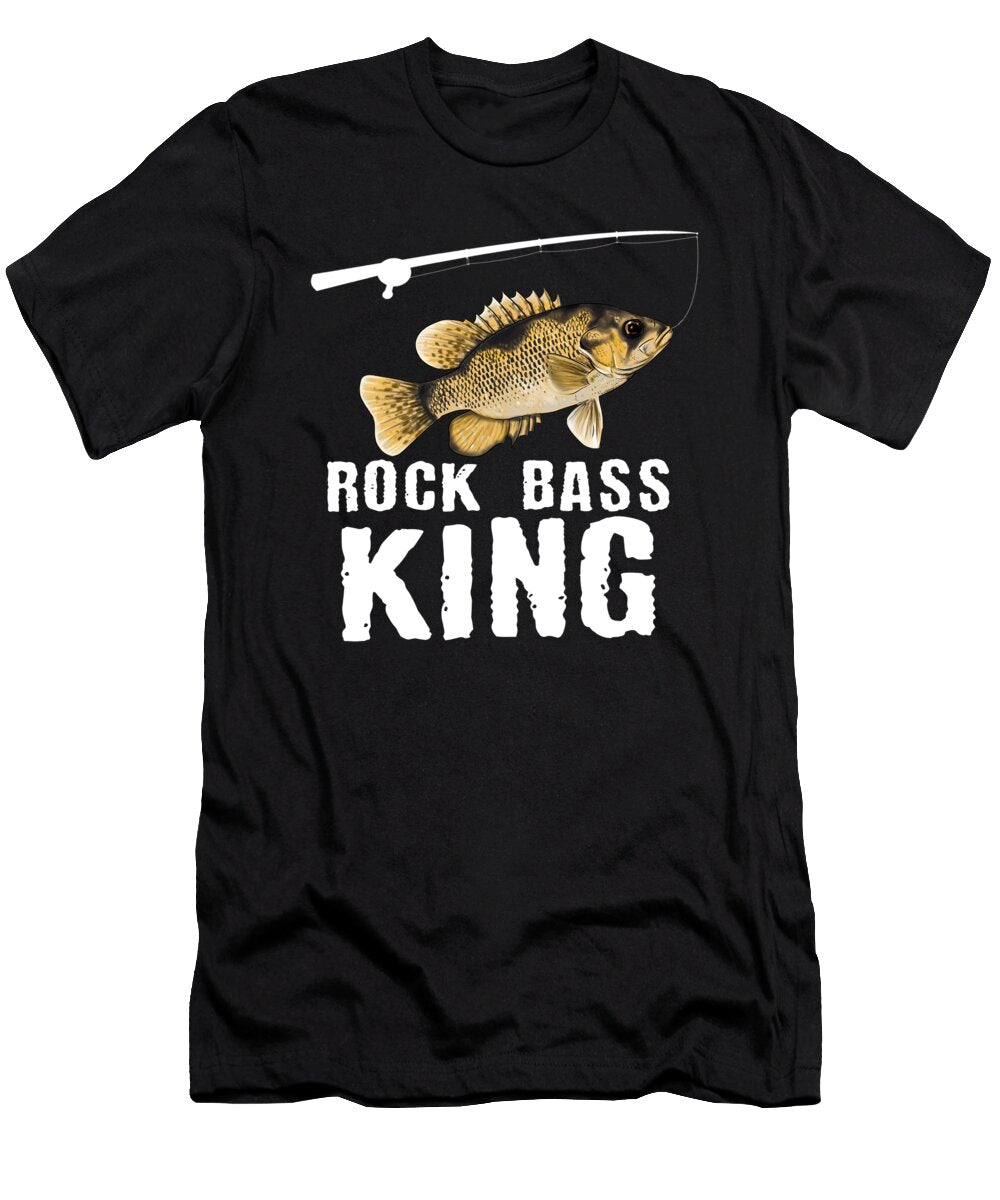 9 Funny Rock Bass Fishing Freshwater Fish Lake Gift Muc Designs T-Shirt