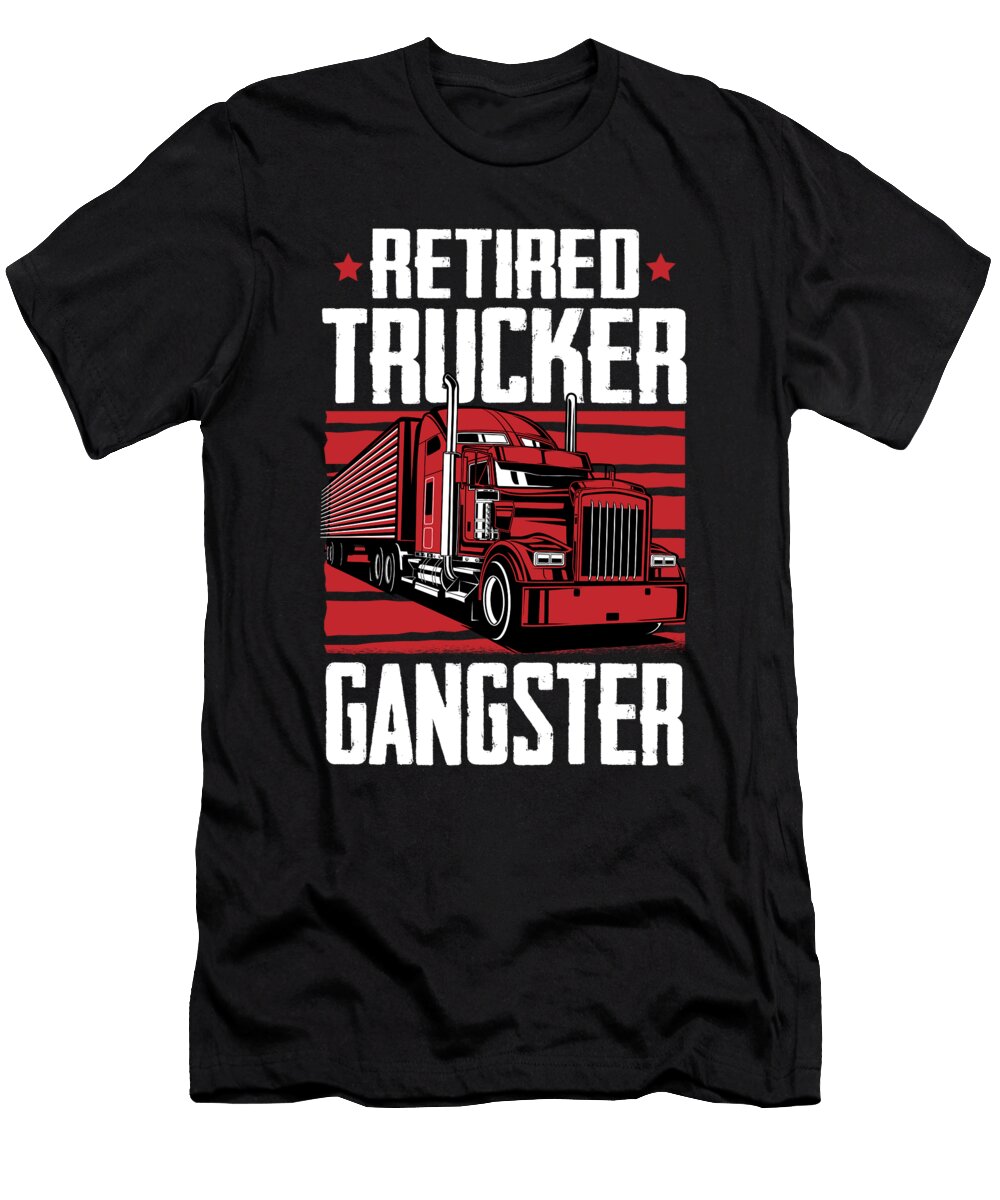 9 Truck Driver Big Rig Trucking Retired Trucker Crazy Squirrel T-Shirt