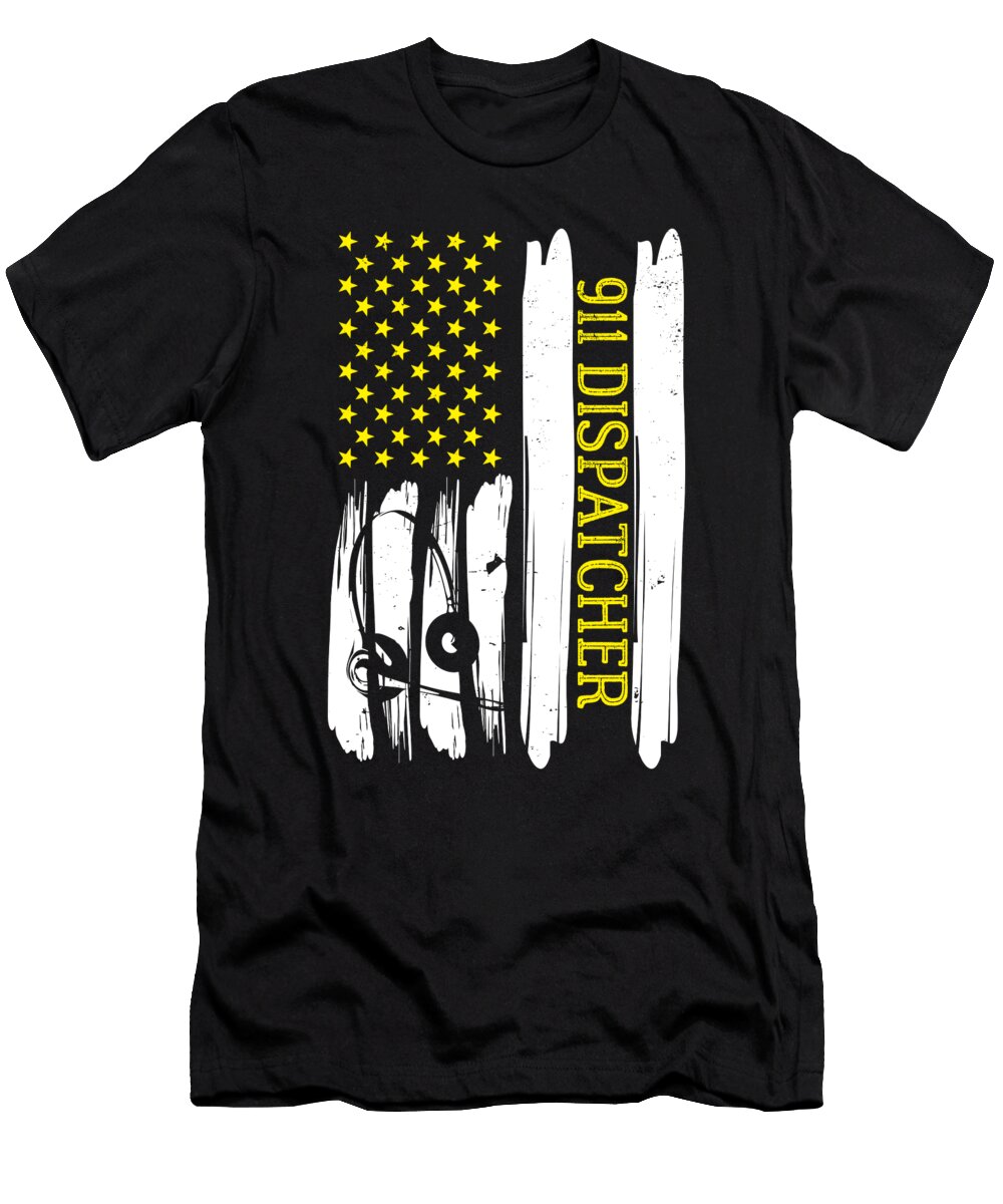911 Dispatcher American Yellow Flag Policeman Florian Dold Art T-Shirt