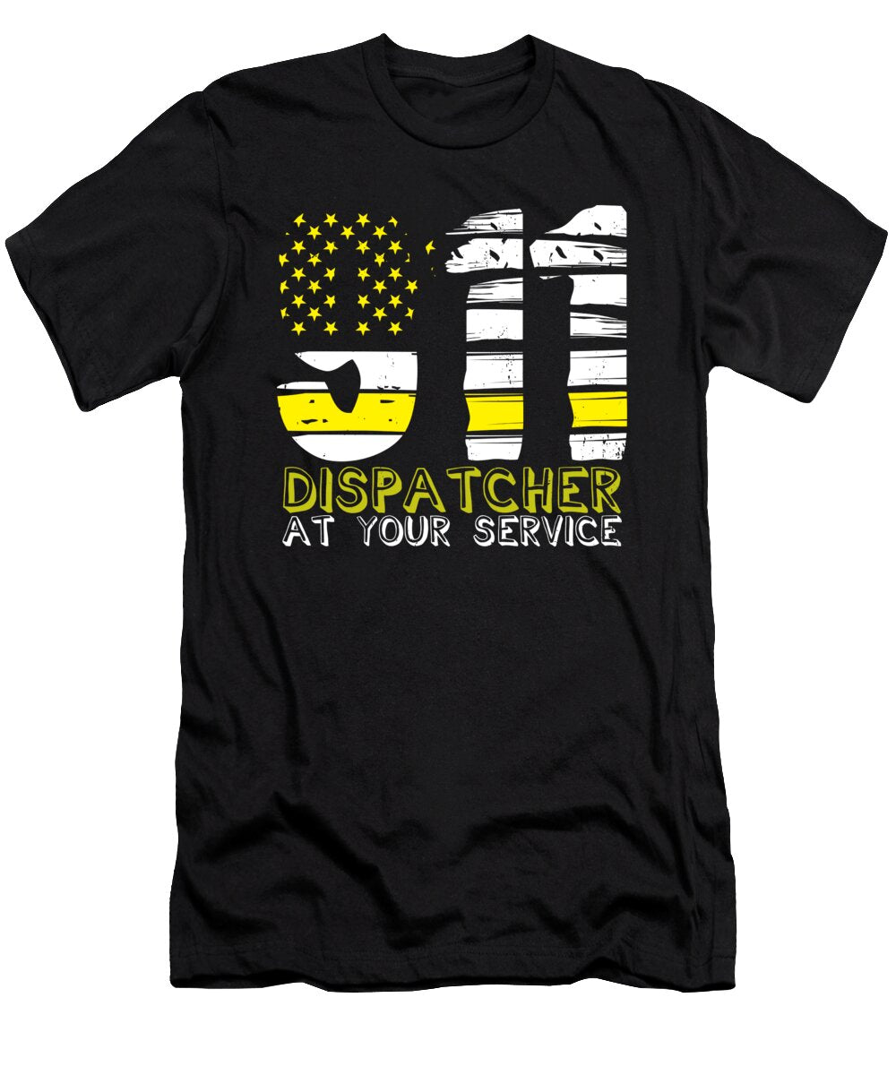 911 Dispatcher At Your Service Policeman Call Florian Dold Art T-Shirt