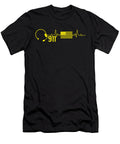 911 Dispatcher USA Yellow American Flag Heart Florian Dold Art T-Shirt