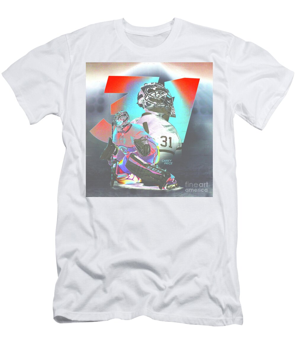 A Abstract Look At a Great Goalie in the NHL Carey Price Brad Knorr T-Shirt