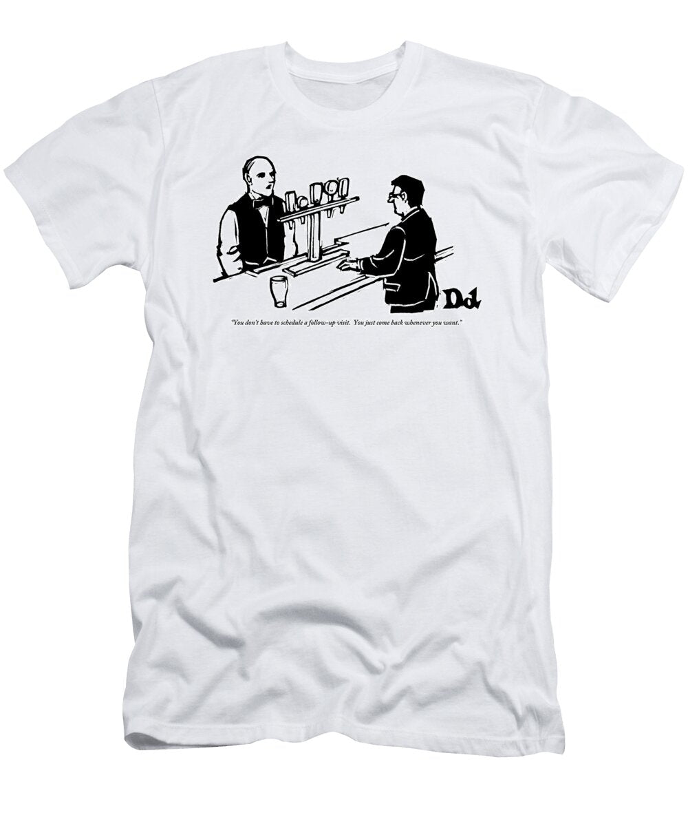 A Bartender Addresses a Man in a Suit Drew Dernavich T-Shirt
