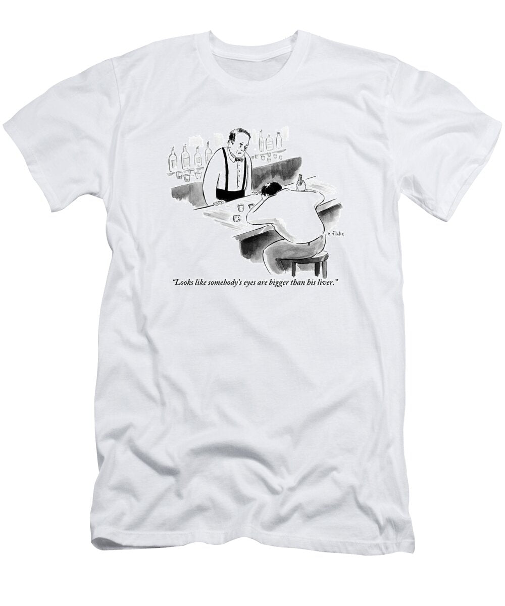 A Bartender Speaks to a Man Who Is Sitting Emily Flake T-Shirt