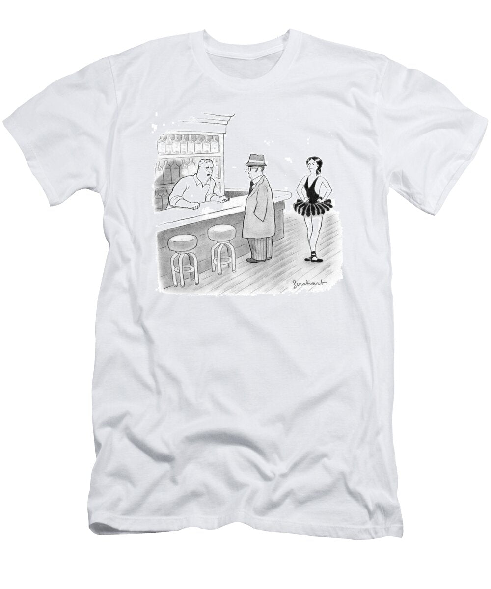 A Bartender Talks to a Member of the Mafia David Borchart T-Shirt