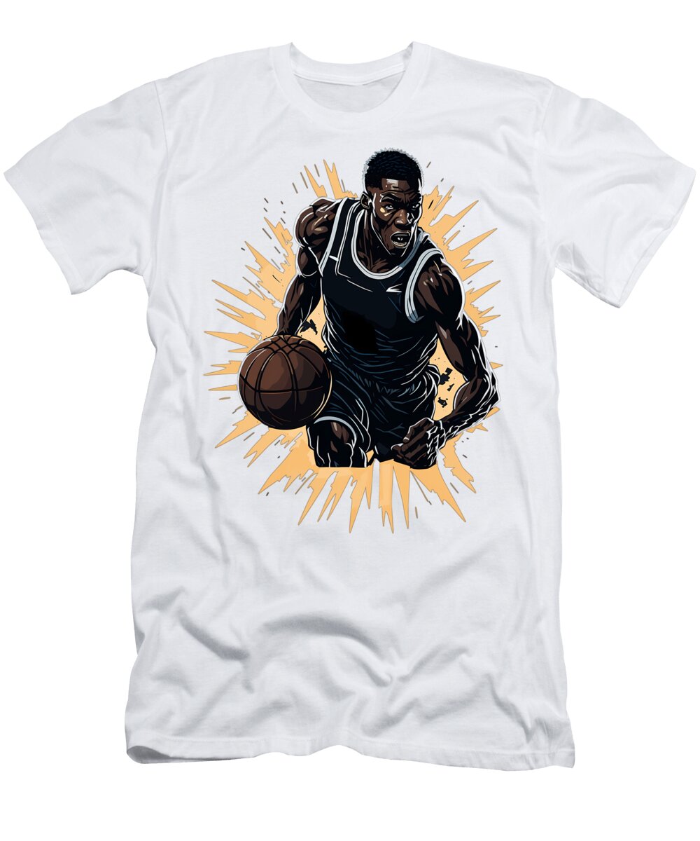 A Basketball Player Showing Precise Wrist Control Quang Vu T-Shirt