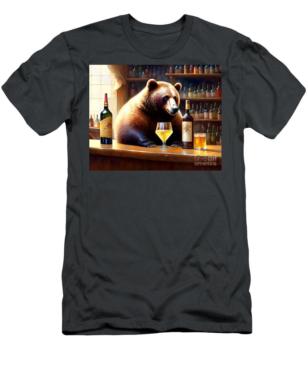 A Bear Walks Into a Bar 20230204d Wingsdomain Art and Photography T-Shirt