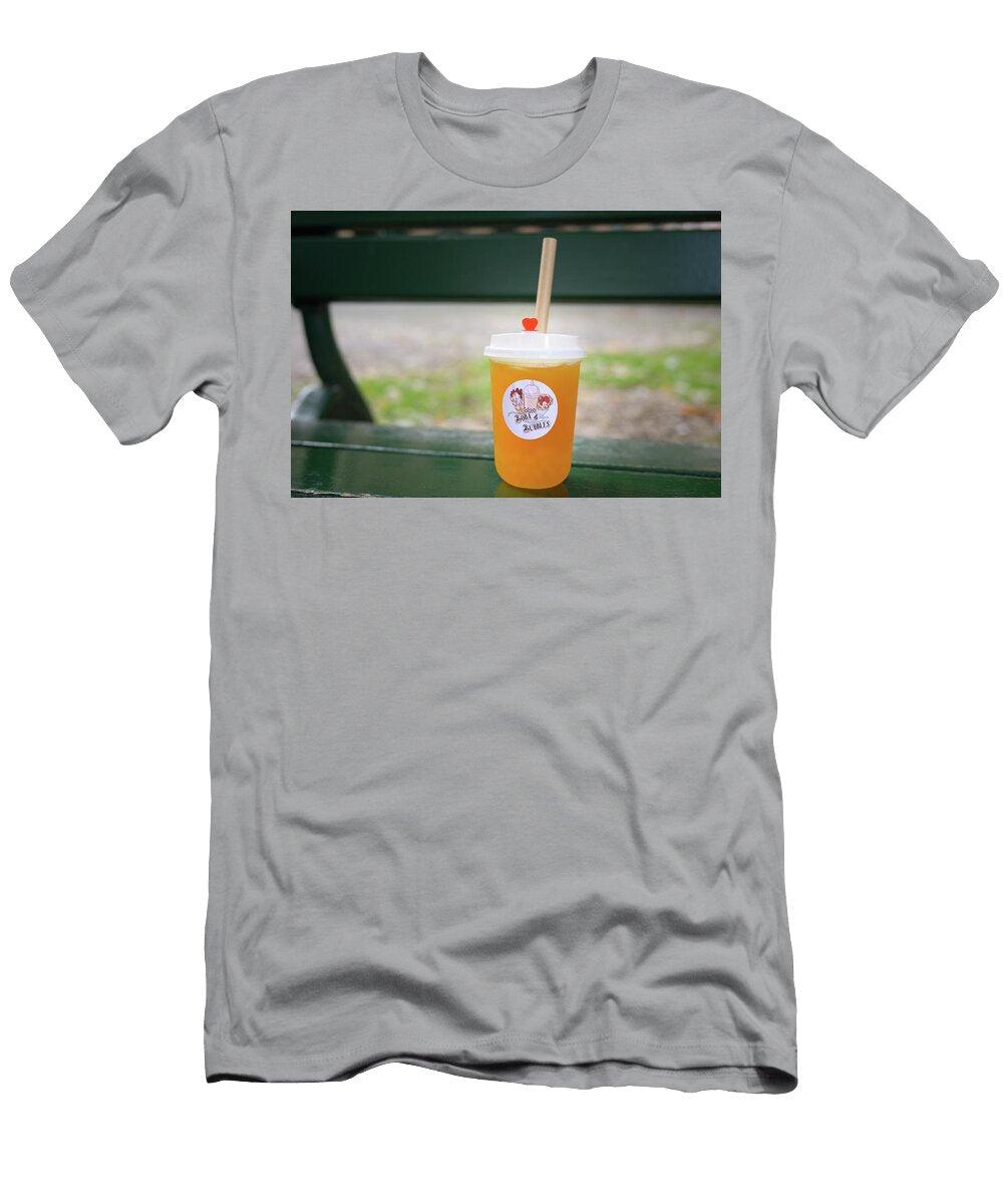 A Bubble Tea Cup on a Bench Stefan Rotter T-Shirt