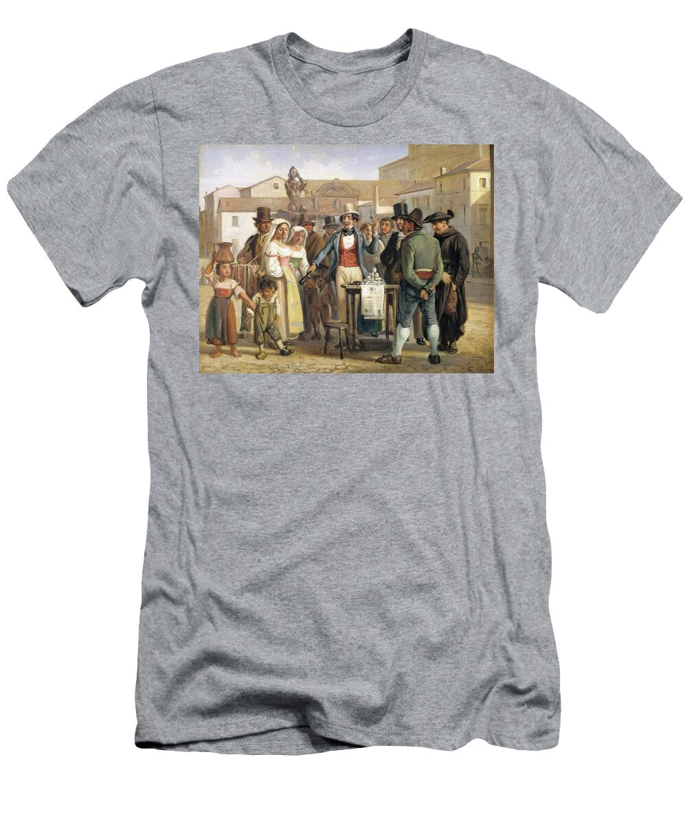 A Charlatan Selling Blacking in the Piazza Barberini in Rome Wilhelm Marstrand T-Shirt