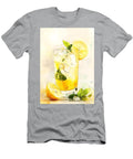 A Close Up of a Refreshing Lemonade with Ice Flora Brown T-Shirt