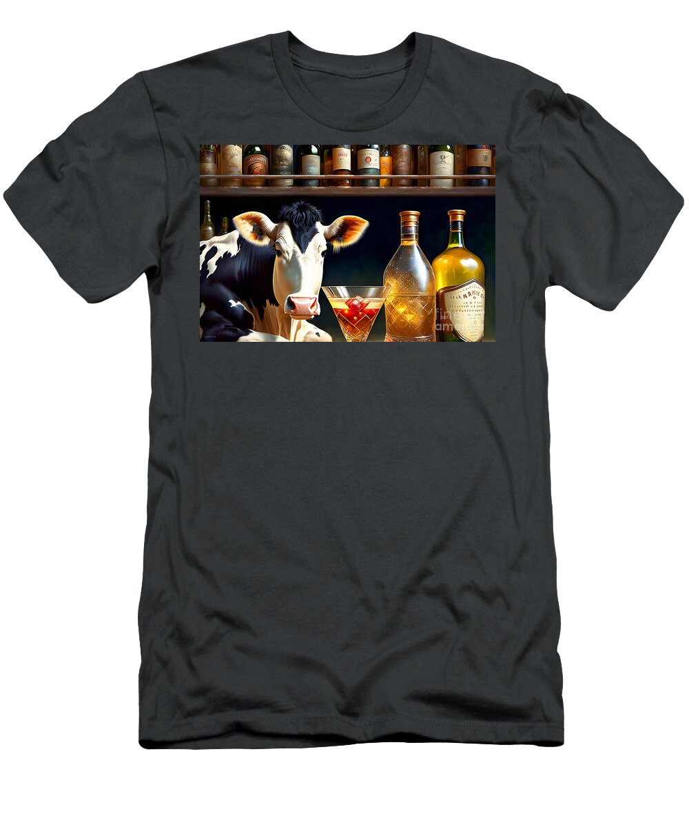 A Cow Walks Into a Bar 20230203a Wingsdomain Art and Photography T-Shirt