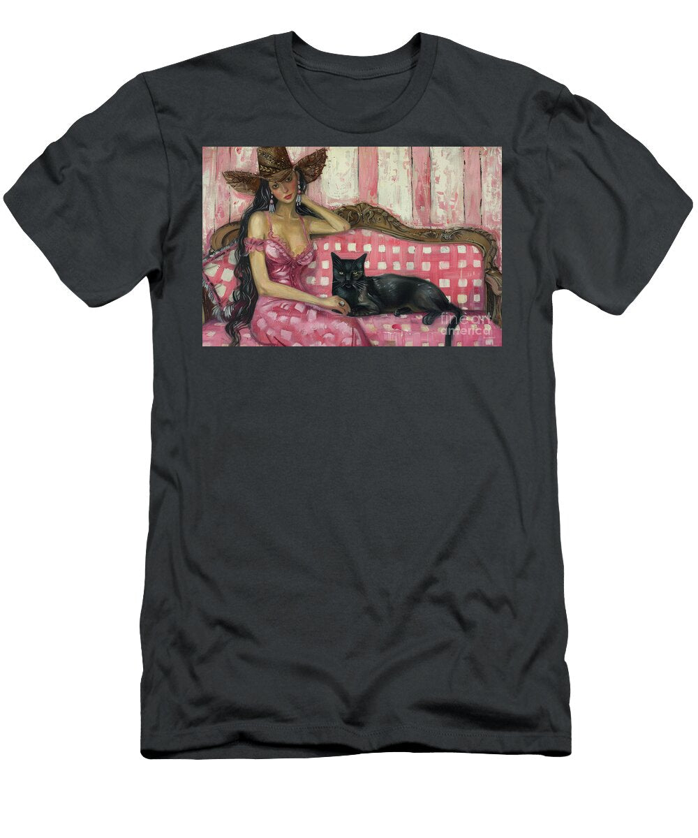 A Cowgirl and Her Cat Tina Lecour T-Shirt