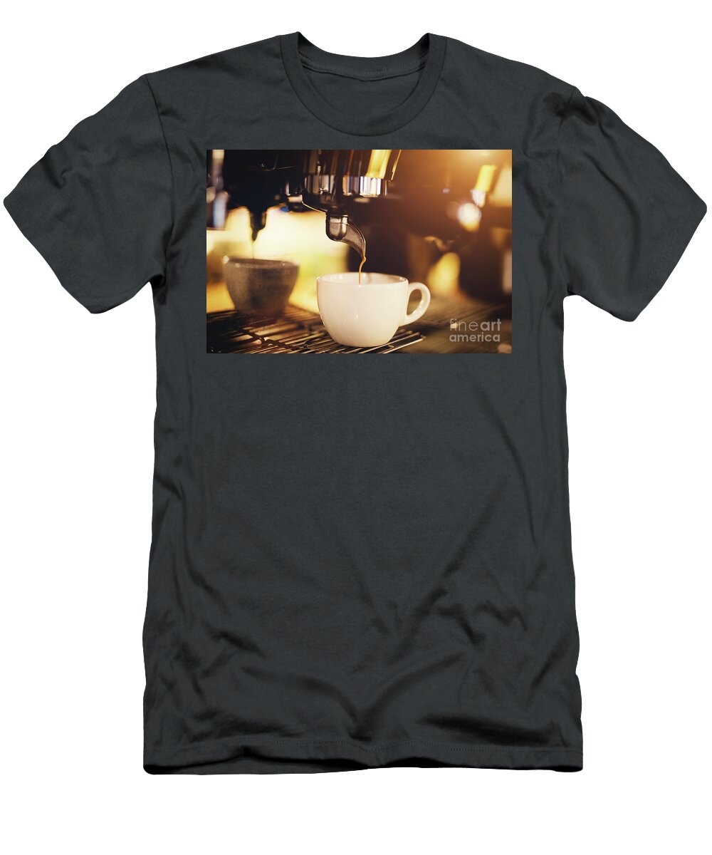 A Cup of Coffee Straight From a Coffee Machine Michal Bednarek T-Shirt