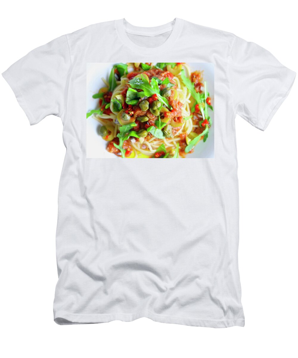 A Delicious and Colorful Tuna Olive Chili Spaghetti Johanna Hurmerinta T-Shirt
