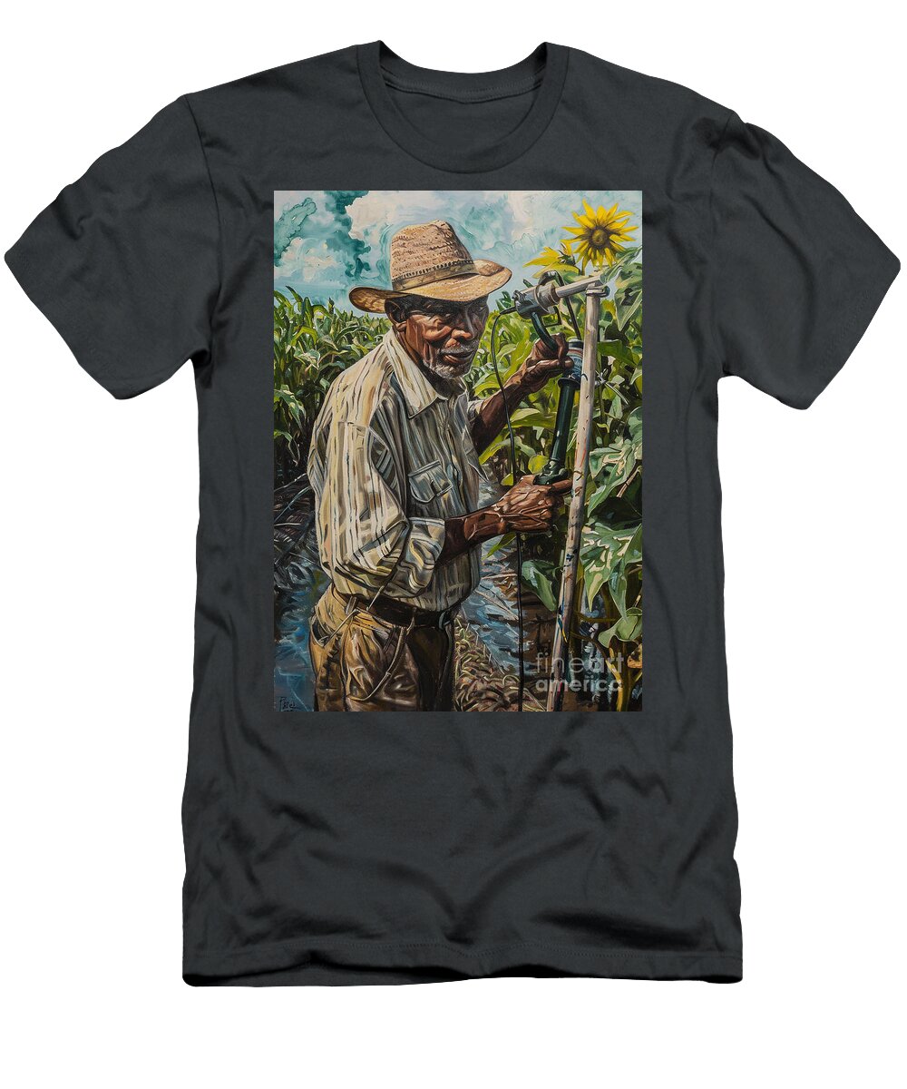 A Documentary Filmmaker Interviewing a Farmer About the Challenges of Climate Change Donato Williamson T-Shirt