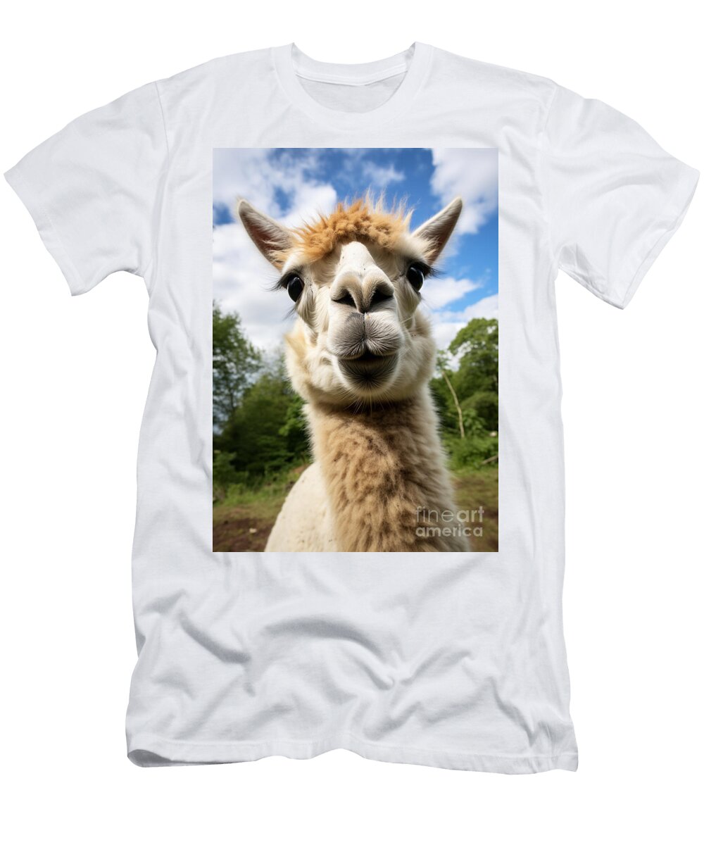 A Funny Looking Llama in the Style of National Ac Be B Ebdafae By Asar Studios Artistic Rifki T-Shirt