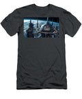 A Futuristic City in Space Features Towering Structures Mango Art T-Shirt