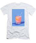 A Glass of Pink Drink with a Straw Power Matth T-Shirt