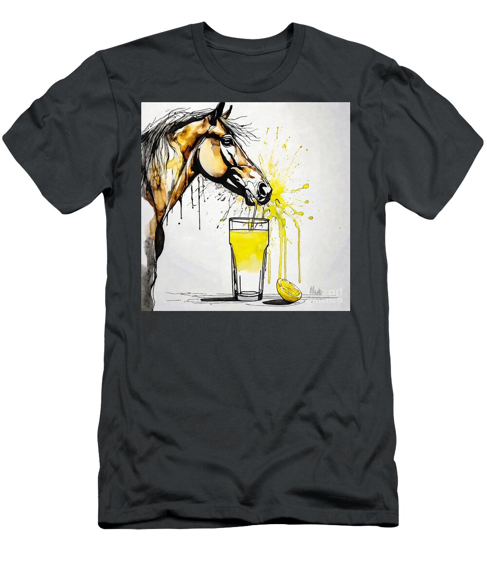 A Horse Drink Lemonade Adrien Efren T-Shirt