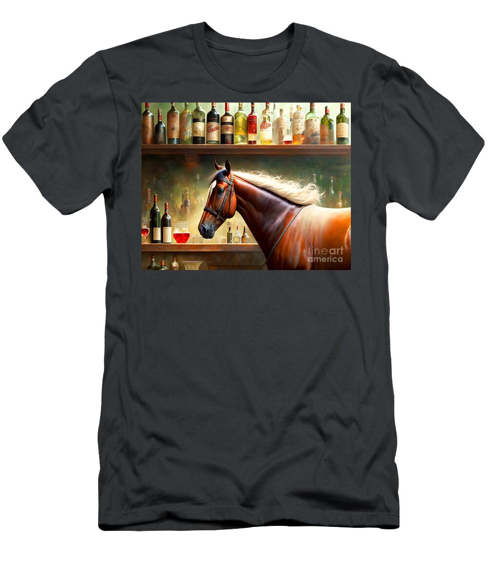 A Horse Walks Into a Bar 20230203d2 Wingsdomain Art and Photography T-Shirt