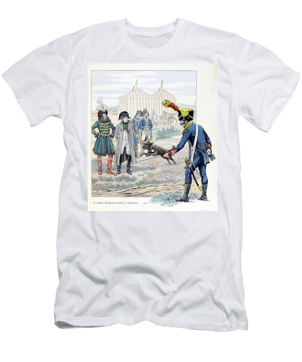 A LA Gloire Des Betes the Moustache Poodle Presented to the Emperor Maison Alfred Mame Et Fils Illustration Pseudonym for Onfray De Breville Jacques Job T-Shirt