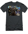 A Mage a Swordperson and a Hokey Fan Walk Into a Convention Andrew Bilodeau T-Shirt