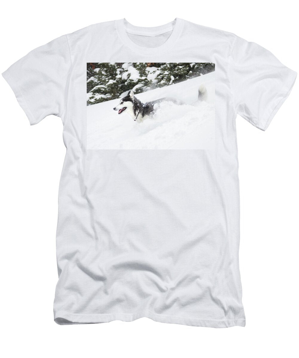 A One Year Old Siberianhusky Runs Craig Moore T-Shirt